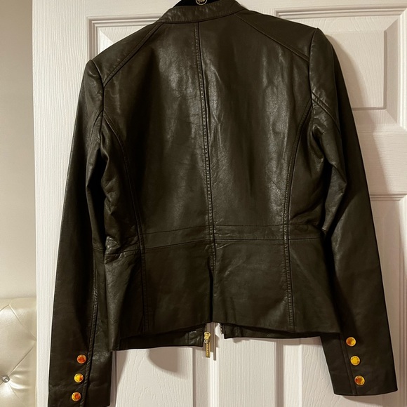 Michael Kors Brown Leather jacket sz 2 - Picture 5 of 5